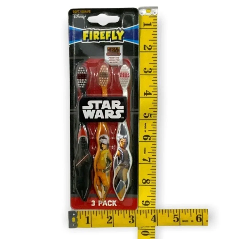 Star Wars Firefly Toothbrushes Disney Kids Two 3 Packs (6 Toothbrushes)
